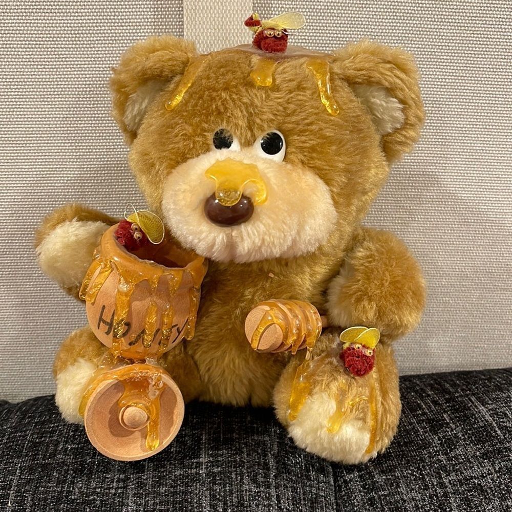Vintage Unique Honey Bear Bunch by Laura Orzek Cranky Yankee Plush